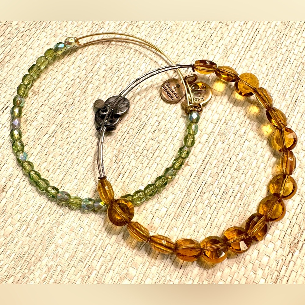 Lot of 2 Alex and Ani Beaded Bracelets